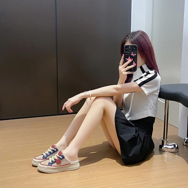 Fashion Without Heels Big Sole Basketball Size 36 Training Luxury Women's Sneakers Wemens Shoes Sport Sheos Tenisse Real