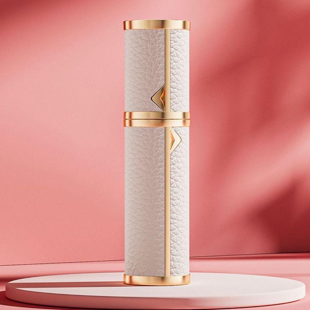 Luxury 5ml Real Leather Spray Bottle Aluminum Perfume Atomizer Refillable Bottle