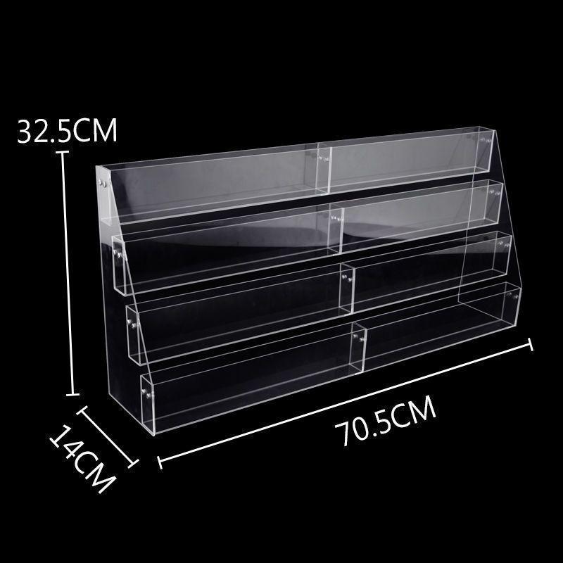 Transparenter Acryl-Displayständer für Bücher und Broschüren - Mehrstufiges Regal für Schreibwaren und Zeitungen