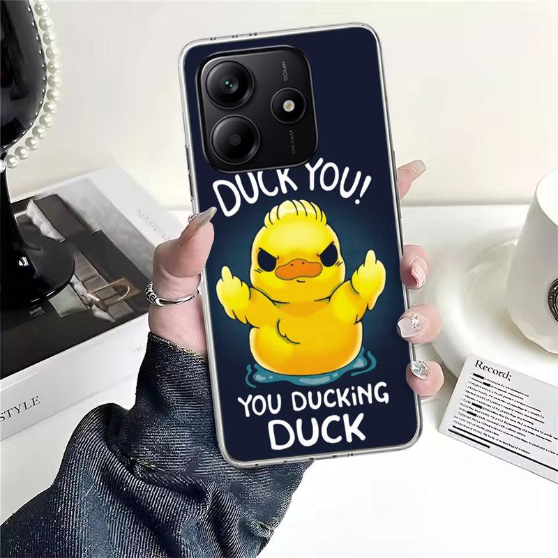 Funny Cute Yellow Duck You Soft Phone Case For Xiaomi Redmi Note 15 14 14S 13 12 Pro Plus 12S 11 11S 11E 10 10S 11T 5G Fundas Co