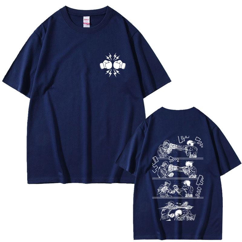 Anime Hajime No Ippo Makunouchi Tshirt Takamura KGB Tshirt Kamogawa Boxing Gym T Shirts Unisex Women Unisexga Oversized Streetwear