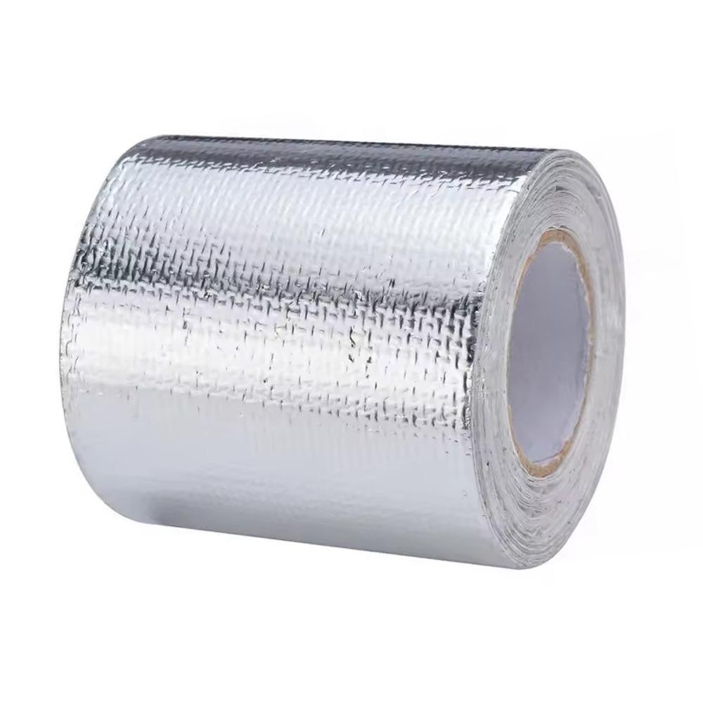 

Золотая/Серебристая Светоотражающая Самоклеящаяся Лента Высокотемпературная Термостойкая Водонепроницаемая Бандажная Лента Универсальная 50ммx10М/50ммx5М S серебряный