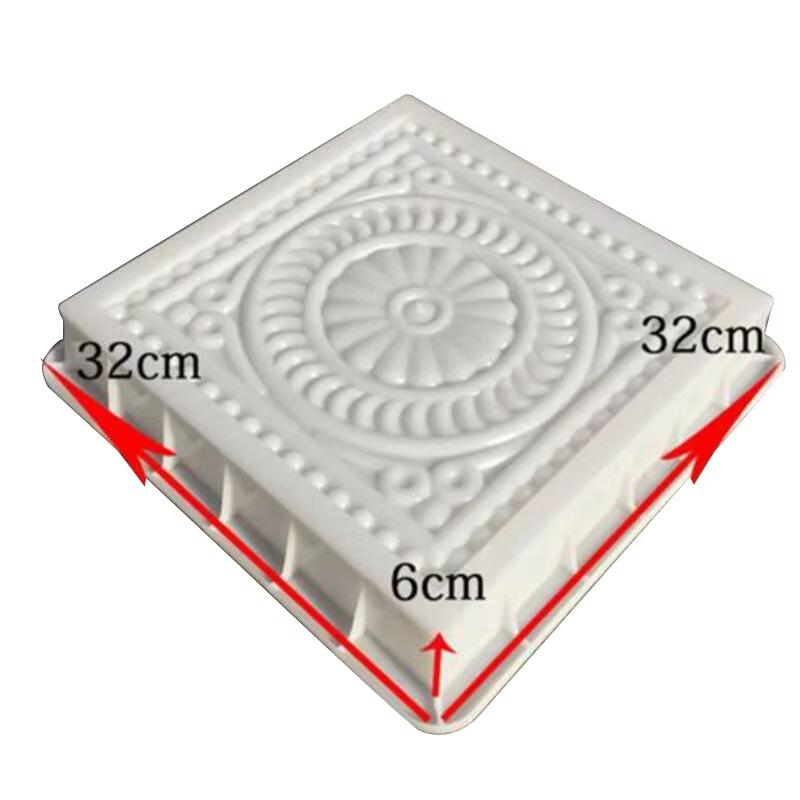 1Pcs Road Concrete Mold DIY Paving Casting Stepping Stone Square Brick Antique Landscape Yard Decor Garden Reusable Making Tools