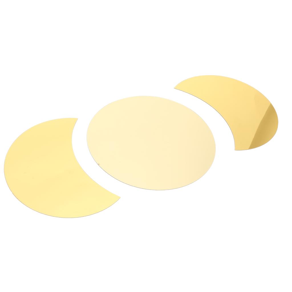 Acrylic Mirror Wall Sticker Sun Half Moon Shape Decorative Background Decal for Home Use