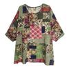 Mânecă scurtă Oversized vintage Floral Casual Tricou largi Topuri Tricou de vară pentru femei