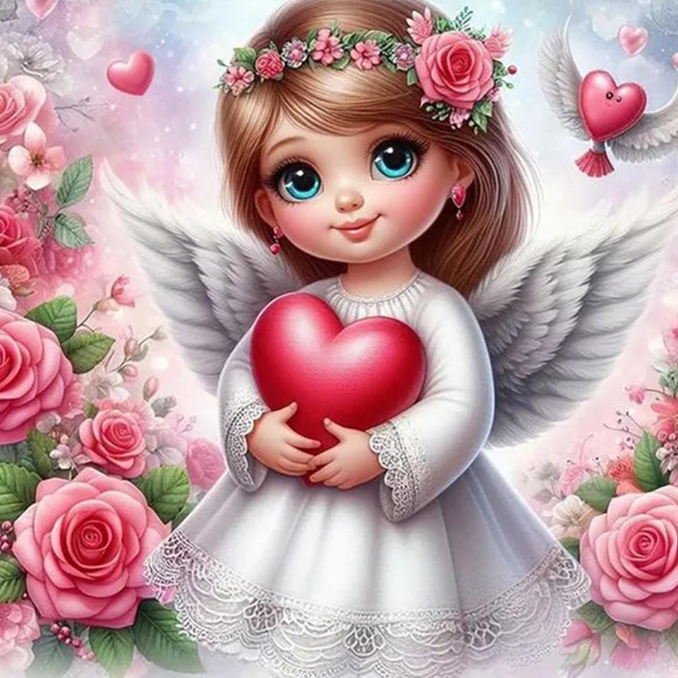 5D DIY Diamond Painting Girl Full Round Square Diamond Fairy Set Home Decoration Arts and Crafts Home Decoration Gift