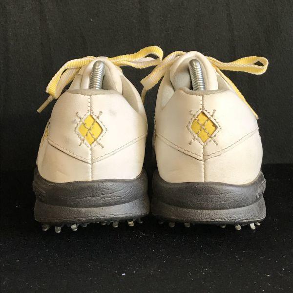 FOOTJOY eCOMFORT Golf Shoes 6 23.0 White×Yellow Shoes(USED)