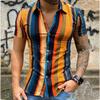 Summer Hawaiian Shirts 3d Printed Striped Sexy Men Women Clothing Men's Vocation Lapel Camisa Fashion Beach Short Sleeve  Blouse