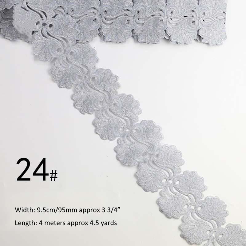 Gold Silver Thread Heavy Embroidery Lace Ribbon Shiny Diy Ethnic Garment Costume Dress Embellished Textile Iron-on Lace Trims
