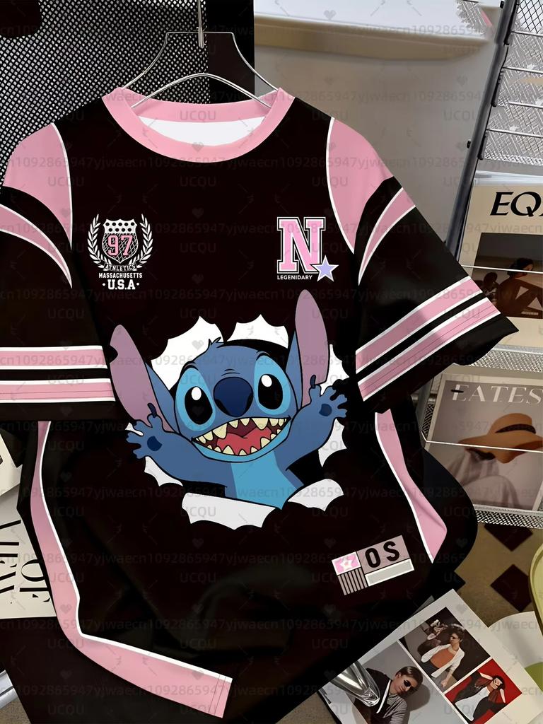 Summer Women's Cartoon 3D Print Short-Sleeve T-Shirt Top, Breathable, Quick-Drying, Casual T-Shirt