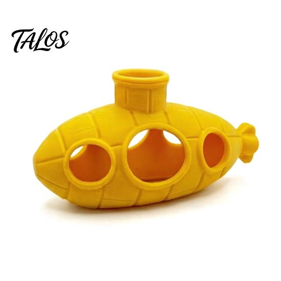 Fish Tank Stress Reducer 3D Printed Hollow Submarine Decorations, Aquarium Shrimp Hideout Ornament Ornament, Hiding Cave Shelter for Betta Lizards