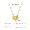 Wind Simple Sunflower Titanium Steel Women'S Short Necklace Radial Pattern Stainless Steel Necklace