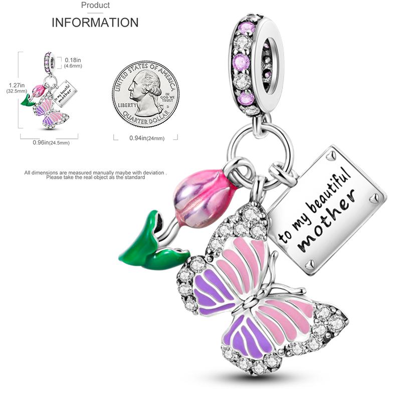 New Copper Charms Beads Sunflower Flower Daisy Original Charm Pendant Fit Charm Bracelets Diy Jewelry Birthday Gift