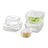 iwaki Pack & Range Square Glass Food Storage Containers Heat Resistant Microwave Safe PS-PRN-11W
