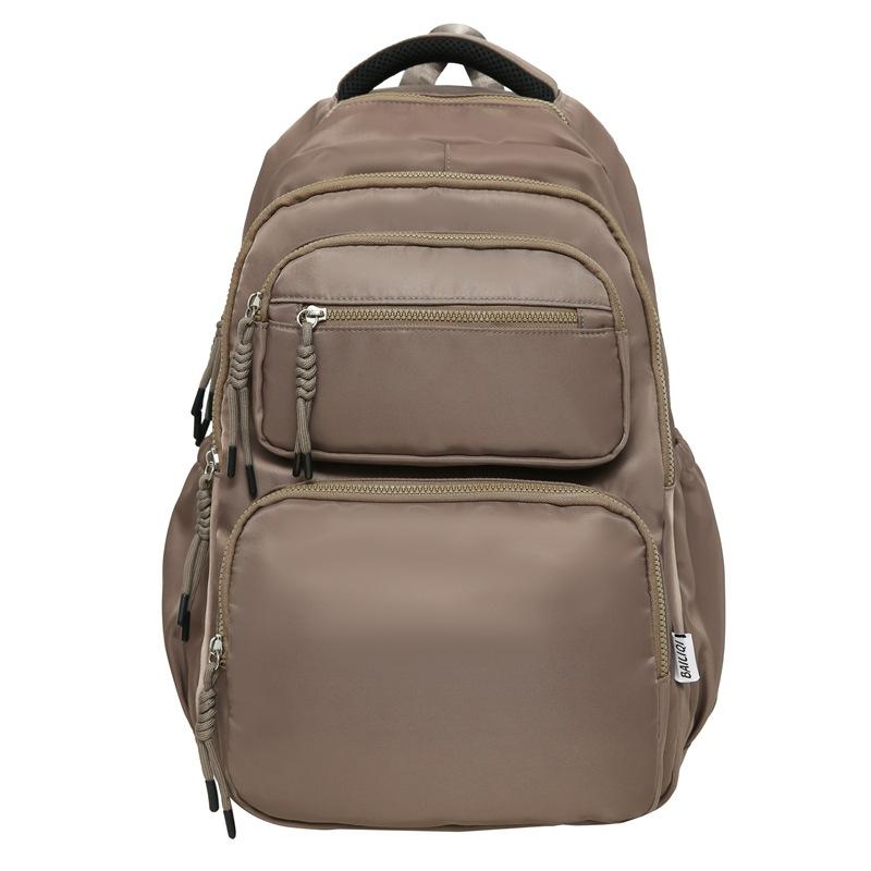 

Студентський шкільний рюкзак великої місткості Жіночий легкий водонепроникний приміський рюкзак для комп’ютера Дорожній рюкзак для чоловіків коричневий