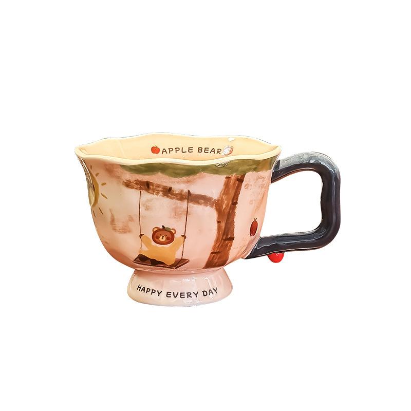 Mug Creative Artistic Ceramic Water Cup New Women's Office Home Breakfast Coffee Cup Souvenir