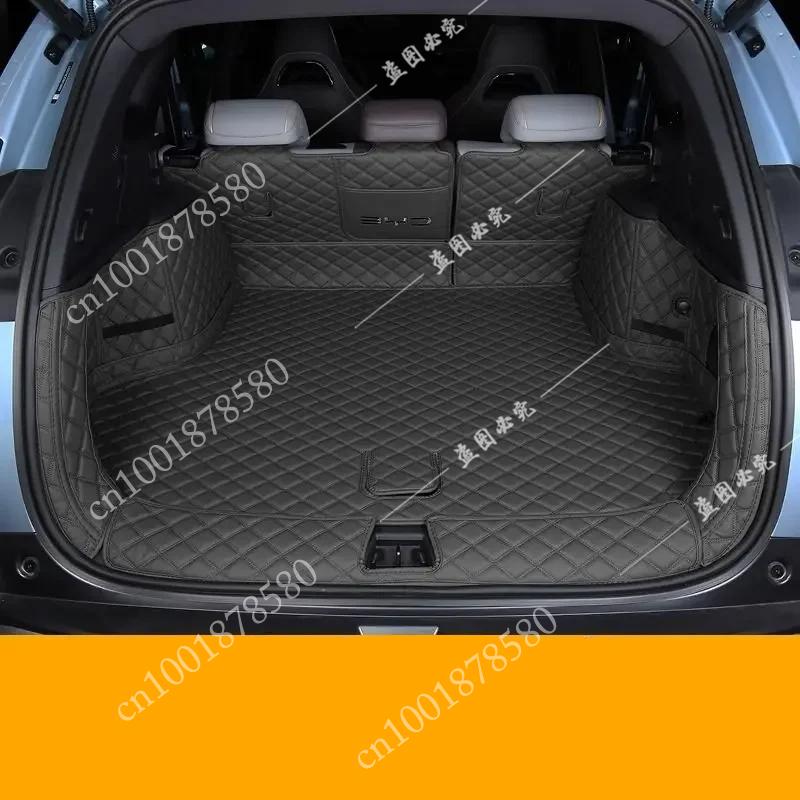 For BYD Seal U Sealion 6 Song Plus DMI Custom Trunk Mats Leather Durable Cargo Liner Boot Carpets PU-leather Waterproof Details