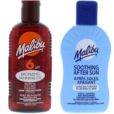 Malibu SPF6 Tanning Oil 200ml + After Sun Balm 200ml