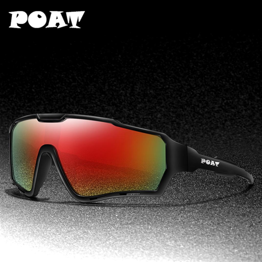 POAT Brand Sunglasses Men Women Big Frame Outdoor Sport Cycling Road Windproof Luxury Eyewear Fashion Driving Travel Goggles