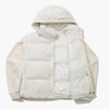 Munsingwear Women Detachable Puffer Down Vest Ivory Mq422pjpo2