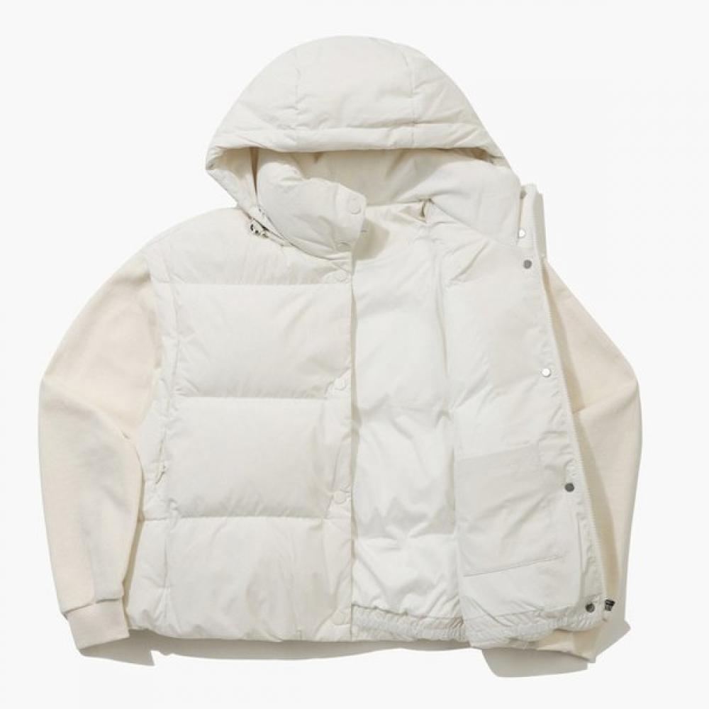 Munsingwear Women Detachable Puffer Down Vest Ivory Mq422pjpo2