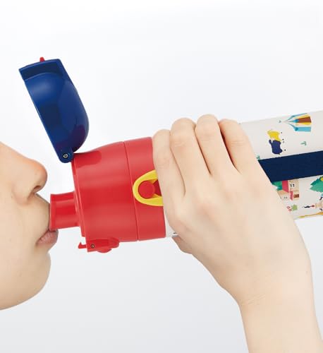 Skater Children's Water Bottle, 2-Way, 470ml (Direct Drinking) or 430ml (Cup Drinking), Thomas the Tank Engine Design, Stainless Steel, Insulated, Lig