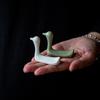 Ru Kiln Creative Simulation Duck Tea Pet Handmade Lucky Model Tea Figurine Play Toys Tea Statue Ornaments Chinese Tea Set Craft