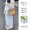 Grandma Pants Women's Summer New High-waisted Thin Straight Casual Small Nine-point Harlan Plaid Pants
