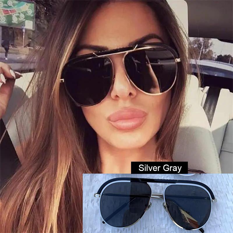 Hohe Qualität Zeitlos Stilvoll Designer Stil Glamourös Reisefreundlich Übergröße Flieger Damen Herren Damen Sonnenbrillen as picture black