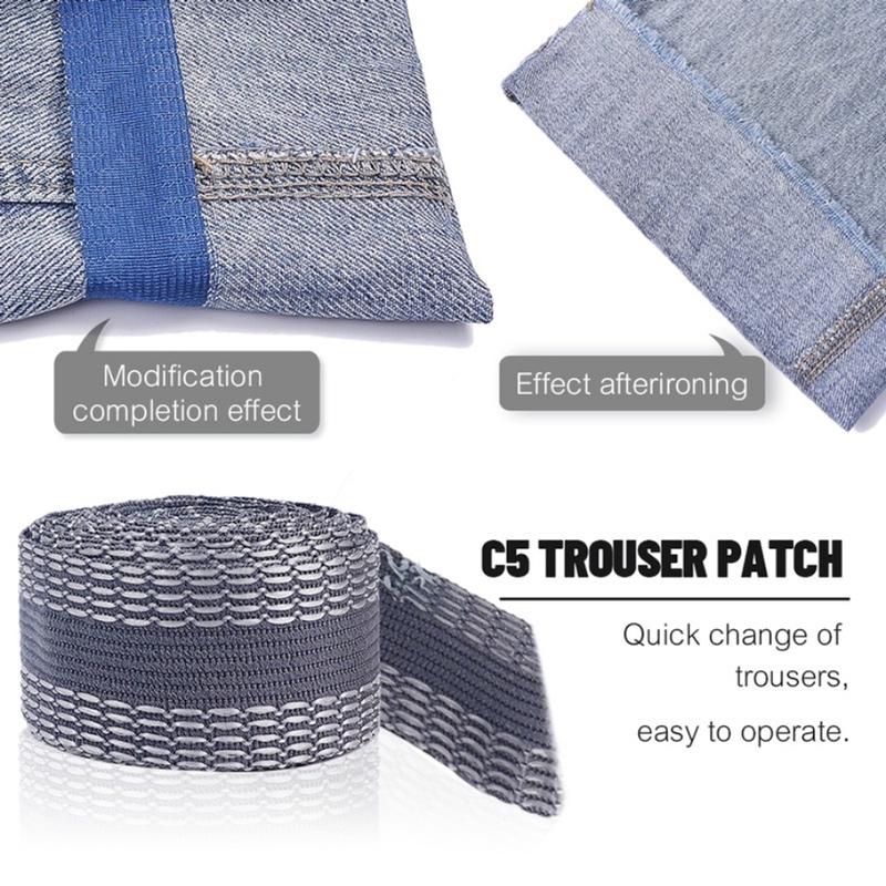 1-10M Selbstklebendes Hosenumschlagband Hosenkantenkleber Aufbügelbares Hosenkürzer Reparatur Jeanssaumband Für DIY Nähen Stoff