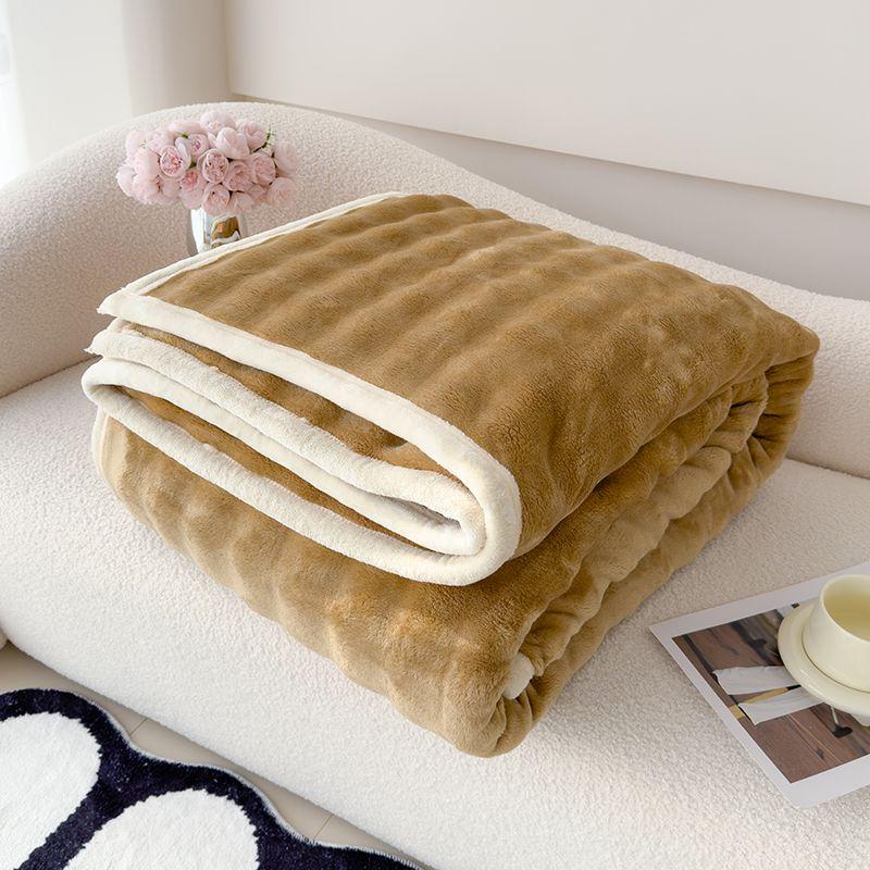 Blanket, Bubble Velvet Summer Blanket, Office Cover Coral Velvet Sofa Air Conditioning Blanket Thickened Bed Sheet