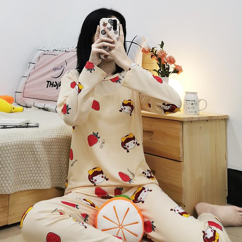 Women's Autumn/Winter Pajama Set: Cute, Girlish Long-Sleeve, Loose, Casual Homewear