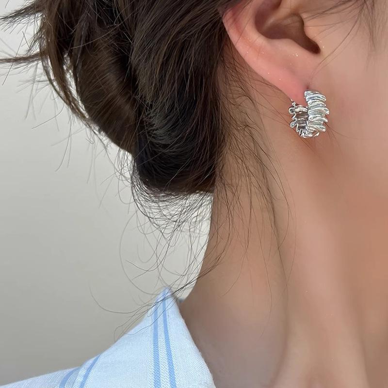 Color Hollow Double Heart Earrings For Women Korean Design Ear Buckle  Korea Fashion Jewelry Accessories Wholesale