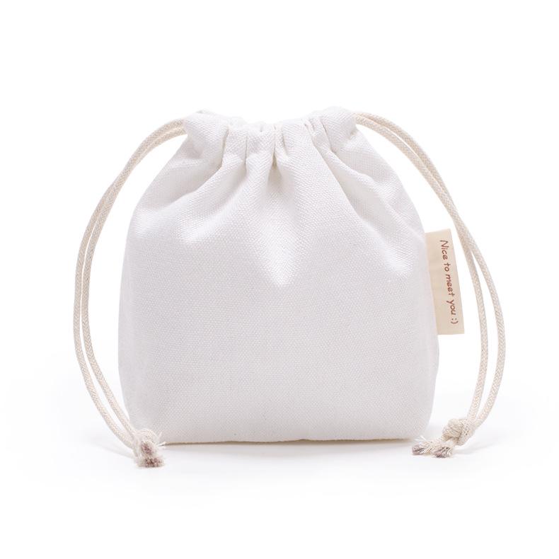 Custom Mini Colored Canvas Drawstring Storage Bag
