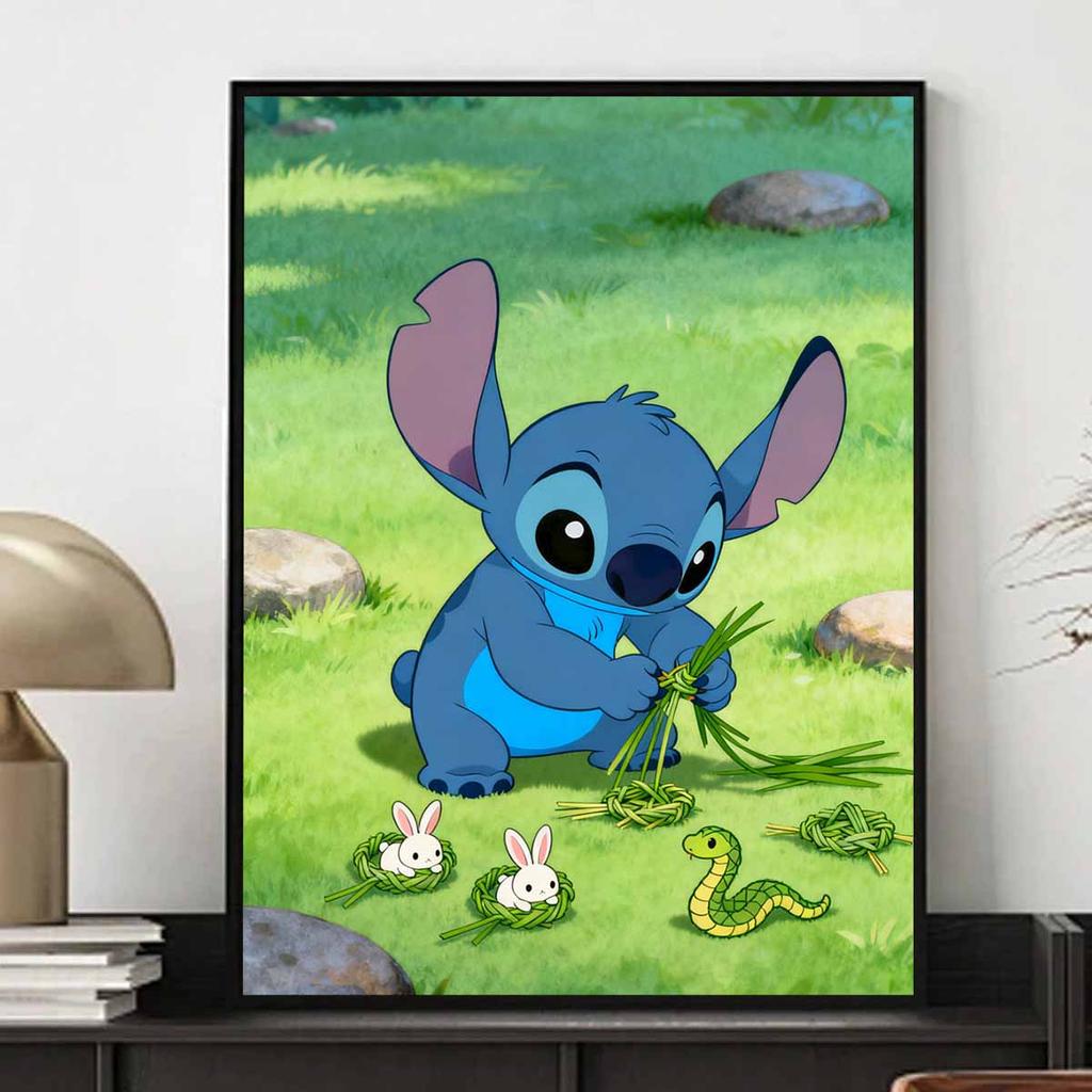 Diamond Painting Set Disney Full Diamond 5D Stitch with Bunnies Snake Art Home Decoration Creative Handicrafts