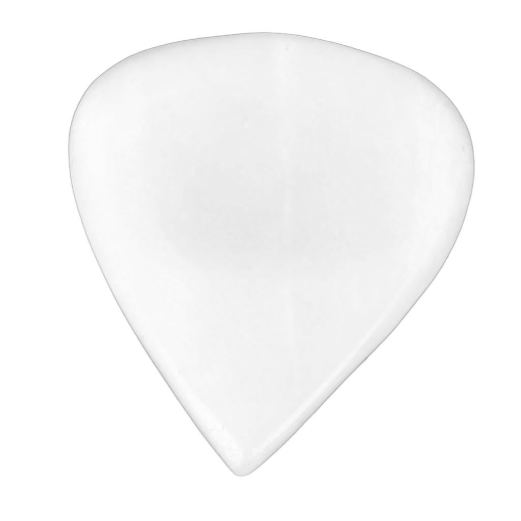 Gitarren-Bass-Plektrum mit konkavem Design Natur-Ochsenknochen Herzform Spielplektrum für Saiteninstrumente Weiß