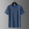 Large size ice silk short-sleeved t-shirt quick-drying breathable t-shirt men's summer new men's crew neck fat sports outdoor top