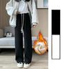 Fleece Wide-leg Pants for Women In Autumn and Winter, High-waisted, Loose and Slimming, Corduroy Straight-leg Floor-length Casual Pants