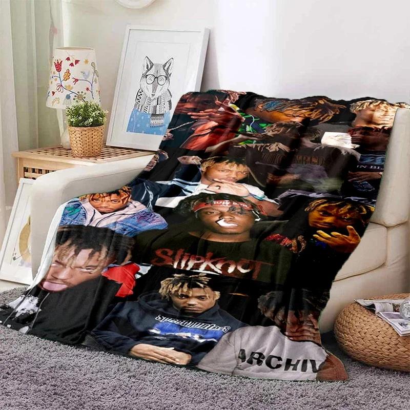 HD Juice WRLD D Legende Rapper Star Weiche Plüschdecke Flanell-Überwurf für Wohnzimmer Schlafzimmer Picknick Bett Sofa Abdeckung
