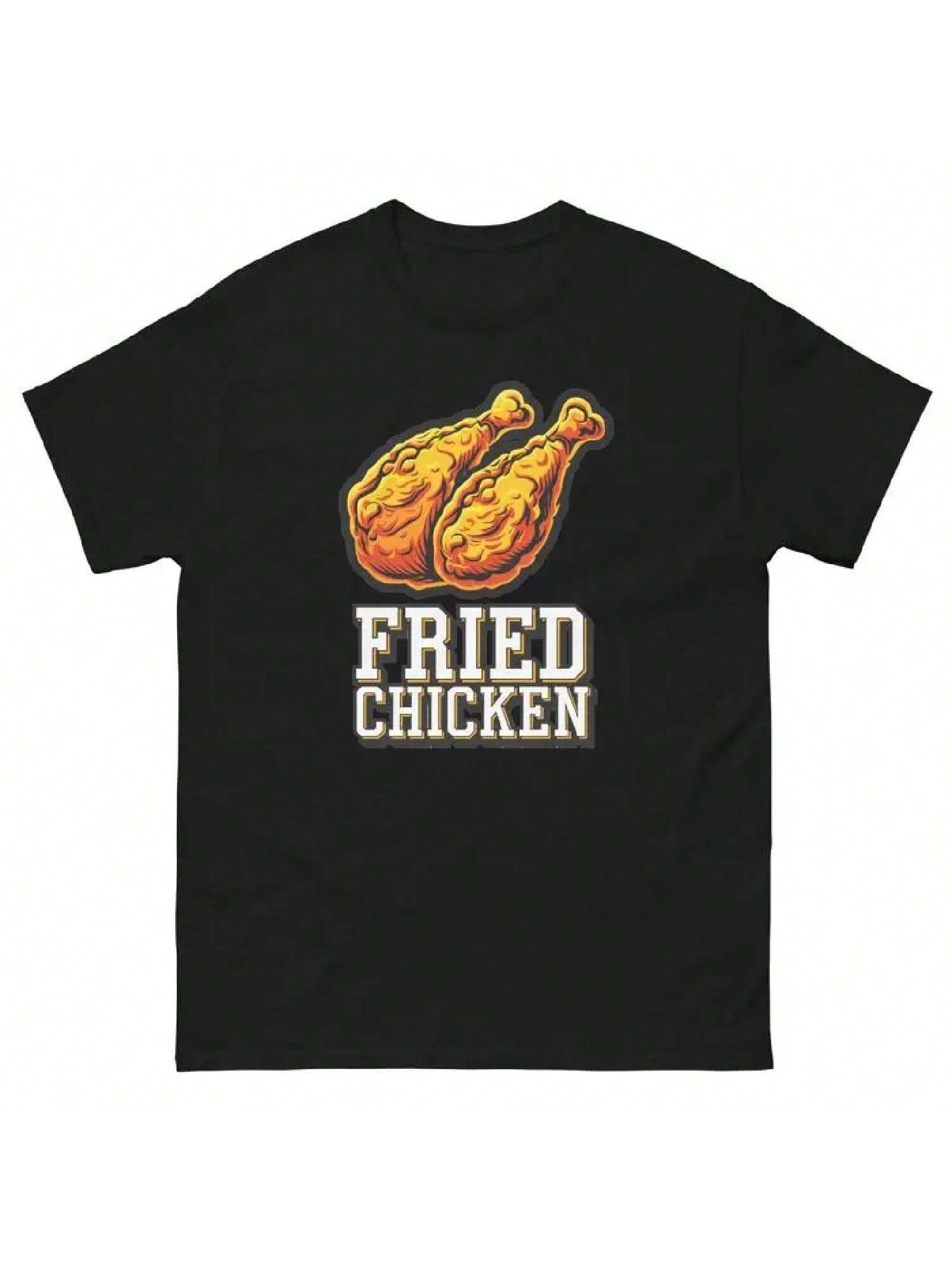 Fried Chicken Lover Food Image Cartoon Funny T Shirt S