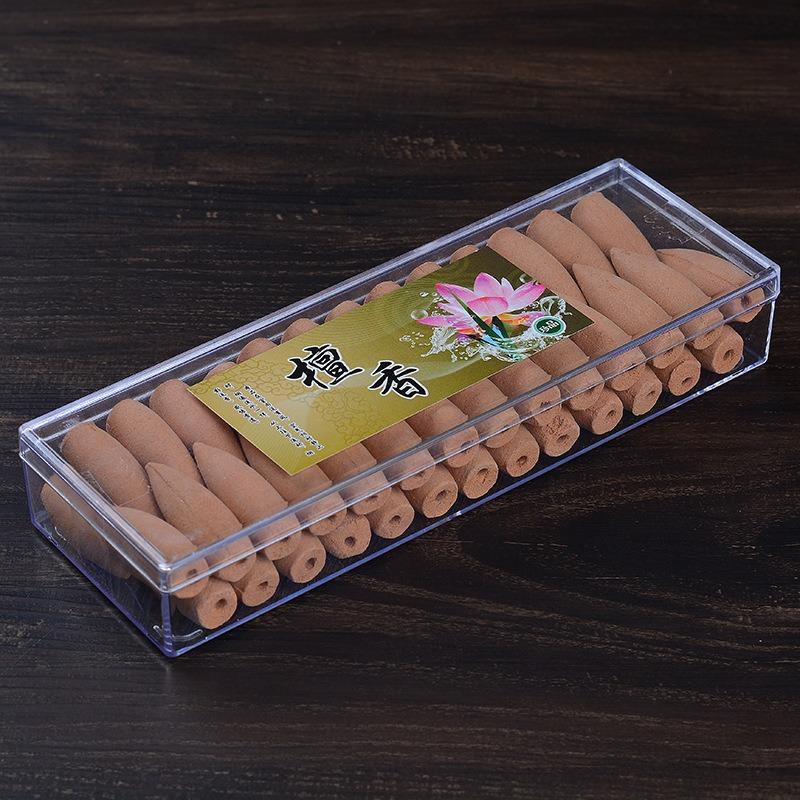 50 Capsules/box of Backflow Incense Cone Aloes Sandalwood DIY Home Office Backflow Smoke Appreciation Meditation Sedation