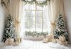 Christmas Home Decoration Background Xmas Tree Toy Gift Winter Window Family Kids Party Christmas Photography Backdrop