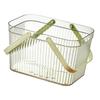 Bath Organizer Basket Stylish Clear Stripe Large Capacity Shower Storage Organizer with Handle for