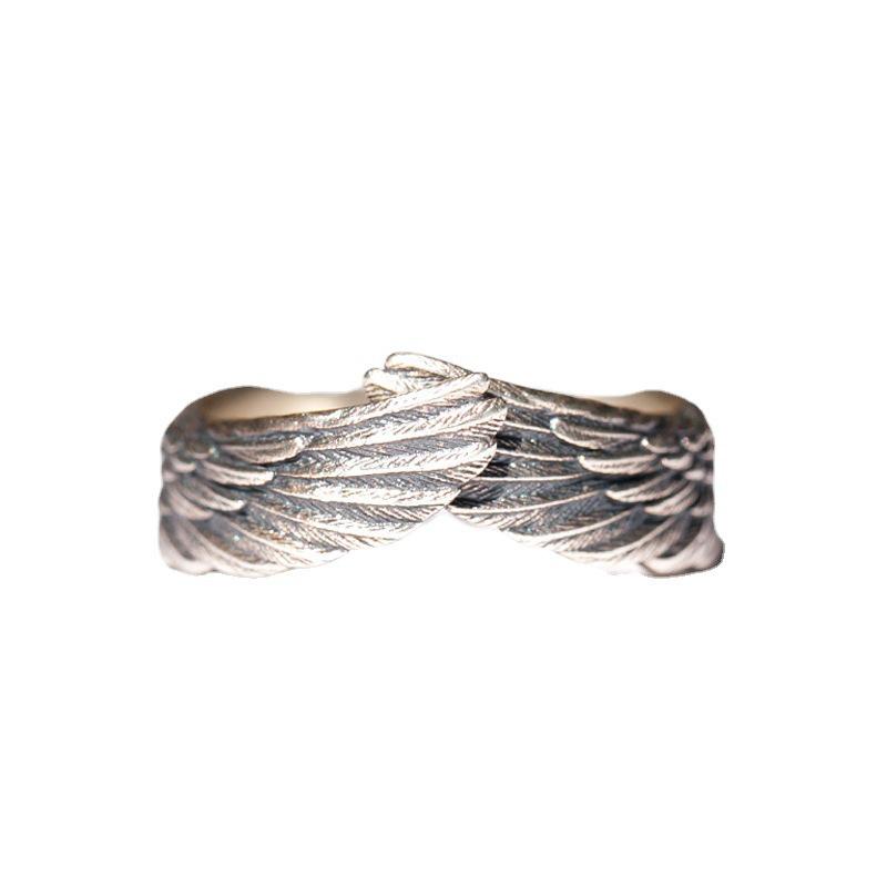Original 'Angel' Wings 925 Silver Couple Rings - Creative Gift for Men & Women