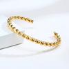 Candid Style Knot Cuff Bangle for Women,Gold Color Stainless Steel Elegant Tie Charm Bracelets, BFF Sisters Party Jewelry