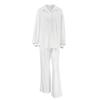 Cotton and Linen Shirts and Trousers Two-piece Set 1116 Autumn Street Style Loose Casual Long-sleeved Set European and American Women's Clothing