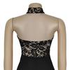 Women's Sexy Halter Lace Sleeveless Split Dress - European/American Fashion