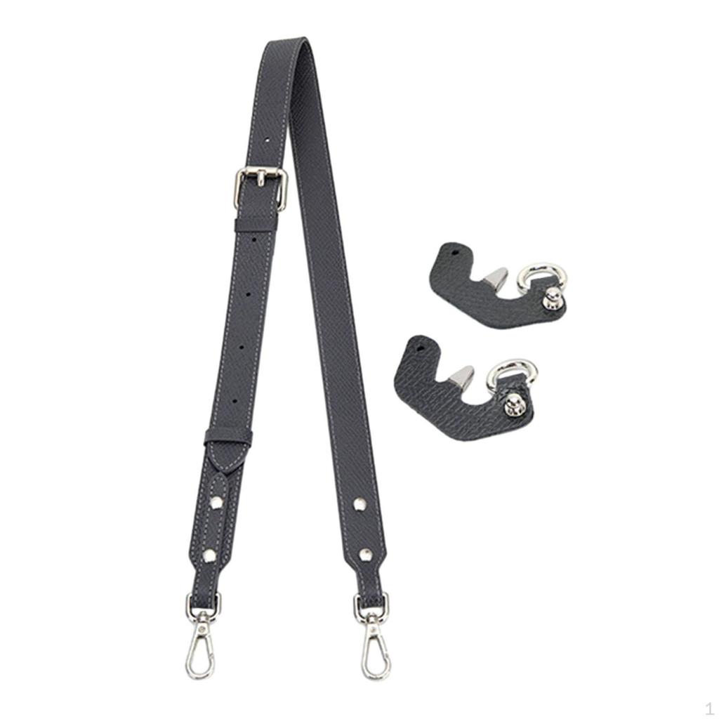 Adjustable Length Bag Strap for Crossbody Use, PU Leather