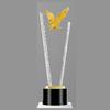 Customized High Grade Metal Gold, Silver, Copper Crown, Eagle, Pentagram, Awards, Commemorative Blade Shape, Crystal Trophy, 1Pc