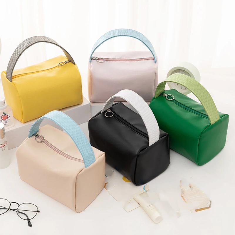 PU Pillow Cosmetic Bag Large Capacity Waterproof Women Portable Makeup Pouch Travel Toiletry Storage Case for Vacation